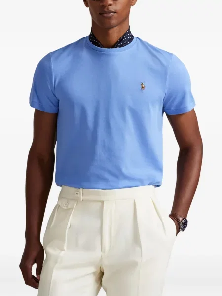 Ριγέ polo Polo Ralph Lauren με κουκούλα με αυτόγραφο λευκό