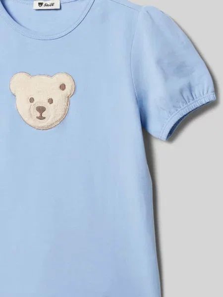 T-shirt z naszywką z motywem Steiff błękitna