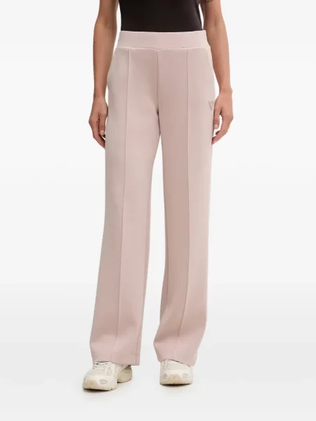 Pantaloni Guess alergare cu autograf roz