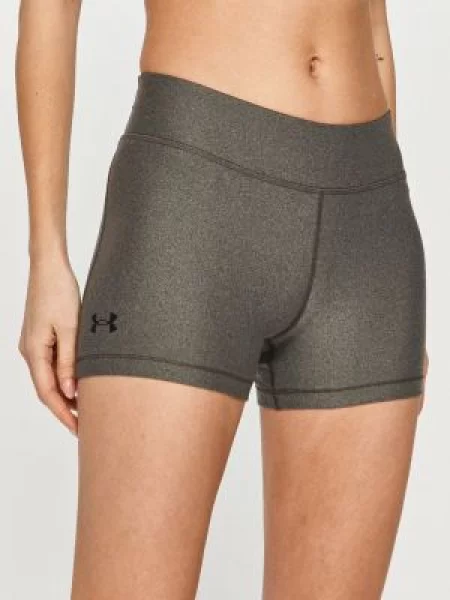 Къс панталон Under Armour с изчистен дизайн с висока талия сиво