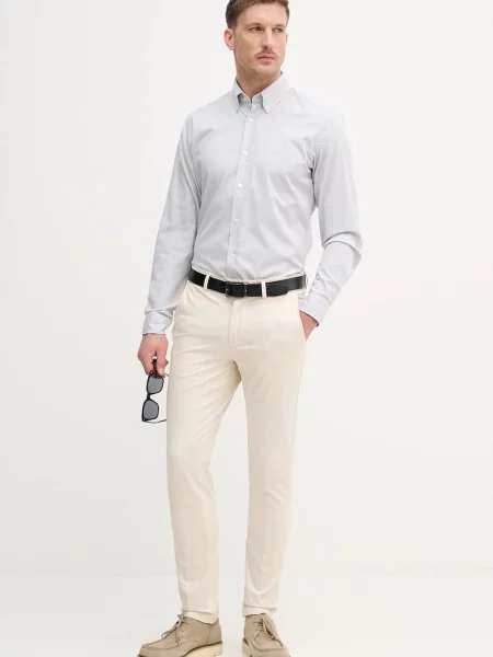 Сорочка BOSS Orange Rickert_M regular комір button-down сірий