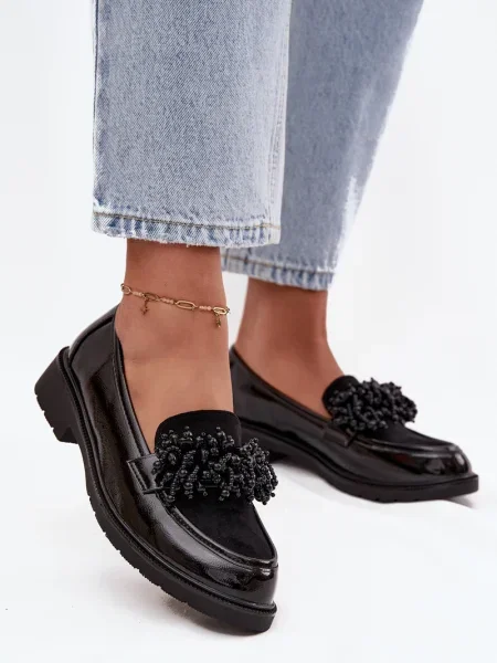 Mocasini D&a din piele negru