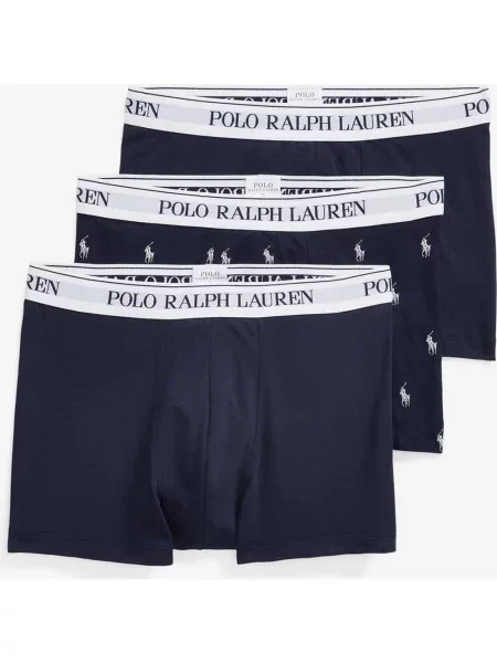 Bokserki Ralph Lauren Classic Stretch granatowe 3 sztuki XXL białe