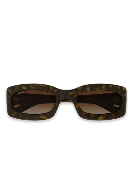 Okulary prostokątne Gucci Eyewear brązowe