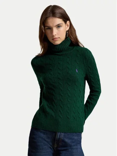 Polo Ralph Lauren Bluză cu gât închis verde