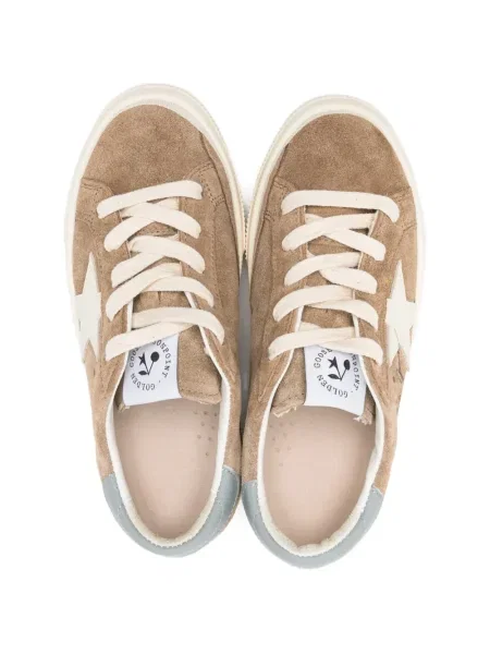 Sneakersy dziecięce Golden Goose Hi Star brązowe