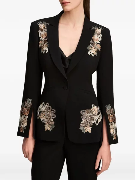 Sacou Cinq A Sept cu model floral negru