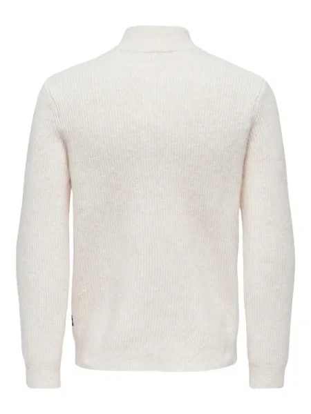 Only & Sons Pulover ONSTegan' alb