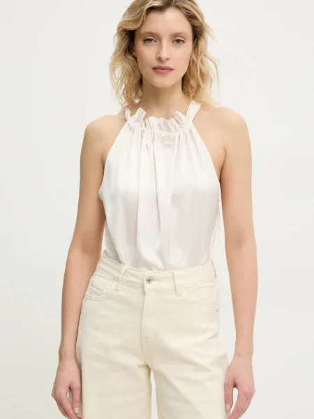 Блуза Answear Lab с изчистен дизайн бежово