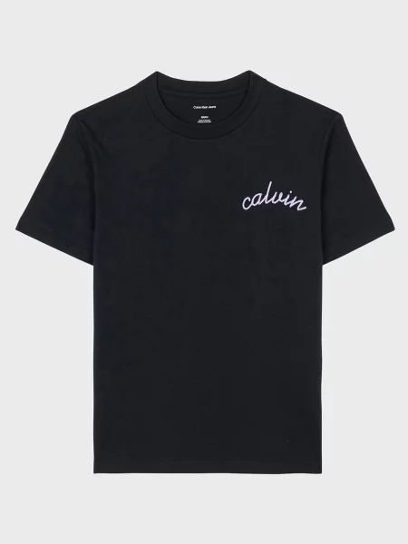 Вишита футболка Calvin Klein Jeans чорна