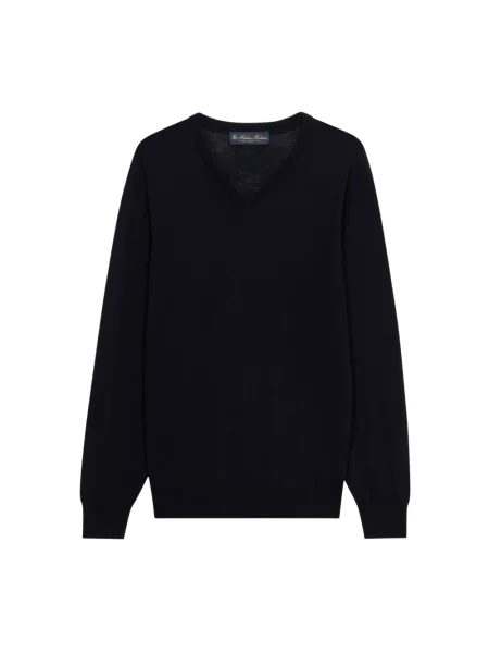 Sweter Brooks Brothers wełniany niebieski