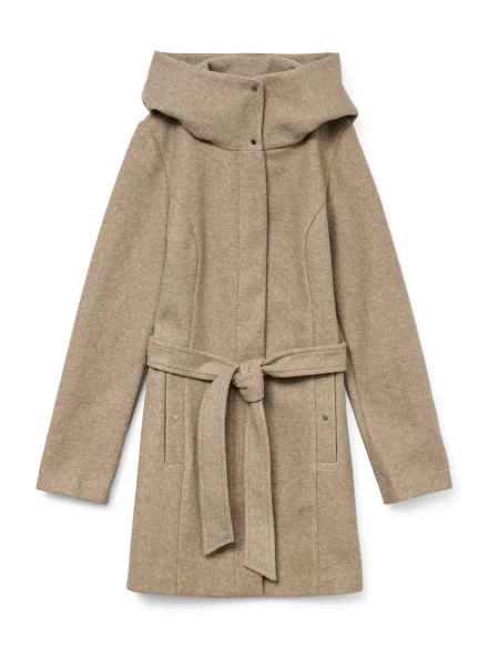 VERO MODA Palton de primăvară-toamnă maro deschis bej