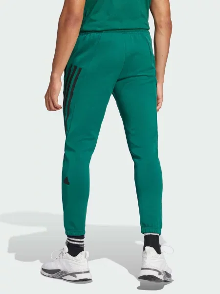 Джоггеры Adidas в полоску зеленые