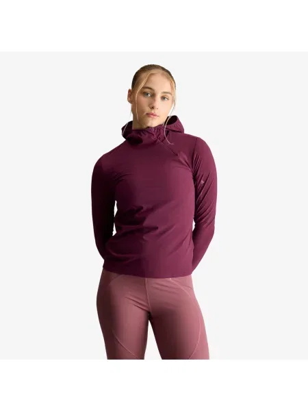 Tricou Adidas Performance cu glugă cu mâneci lungi cu spatele deschis