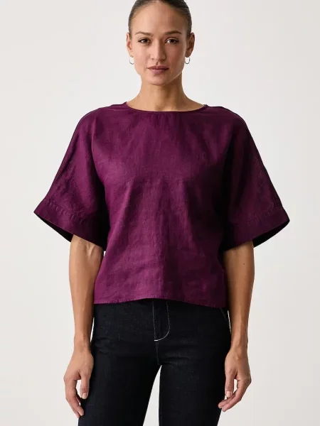 United Colors of Benetton bluză pentru femei din in violet