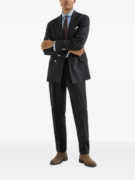 Pantaloni Brunello Cucinelli de lână gri