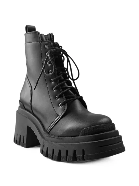 Botine Altercore cu șireturi din dantelă chunky negru