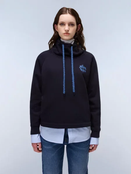 Світшот Napapijri темно-синій бавовна/поліестер синій