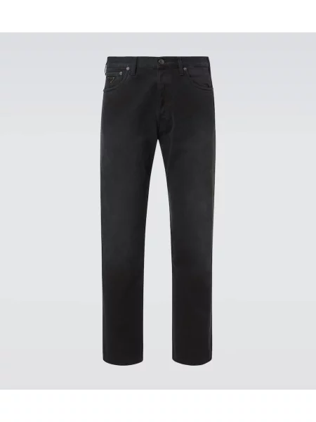 Ravne kavbojke Prada črna