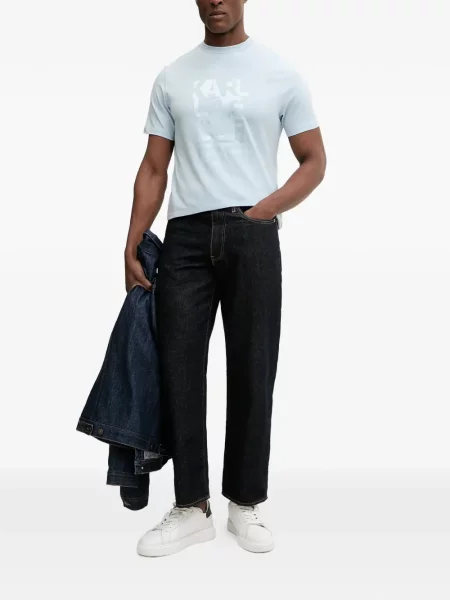 Tricou Karl Lagerfeld cu imagine albastru