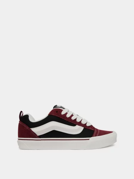 Шкіряні Кеди низькі Vans KNU SKOOL бордовий