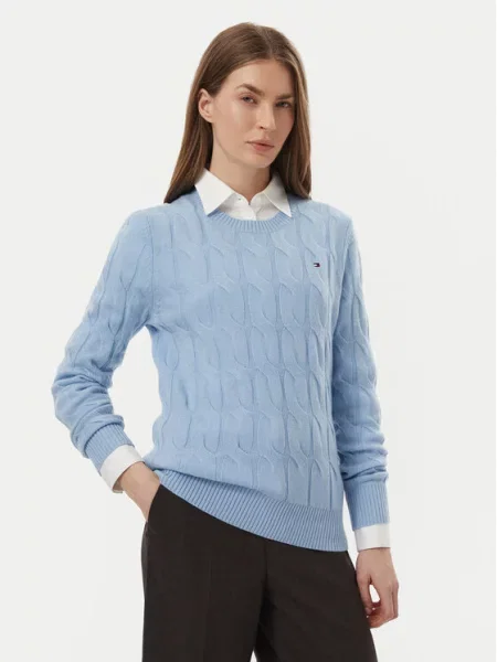 Tommy Hilfiger pulover za žene od vune plava