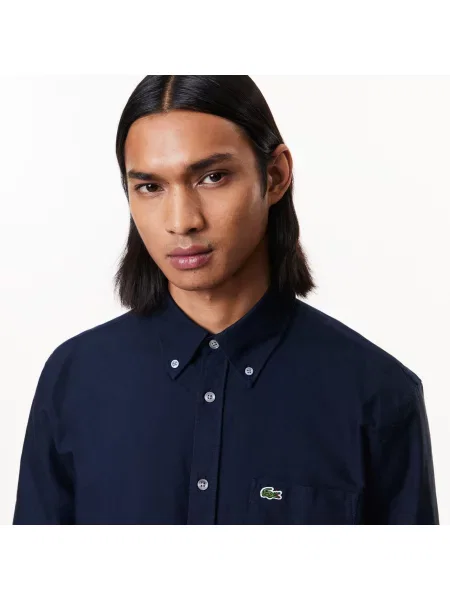 Lacoste Koszula Z Bawełny Oxford O Regularnym Kroju czarny