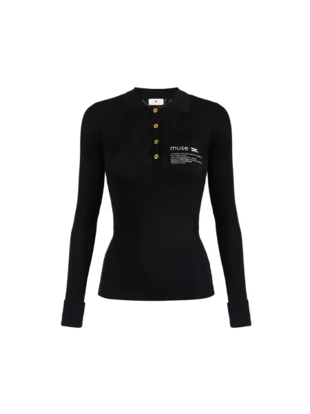 Sweter Elisabetta Franchi wełniany czarny