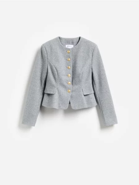 Reserved Blazer cu decorativi deschis gri
