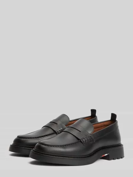 Mokasyn ze skóry naturalnej Tommy Hilfiger czarne