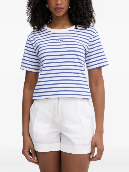 Tricou Twinset cu dungi alb