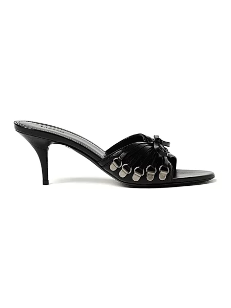Klapki Balenciaga skórzane czarne