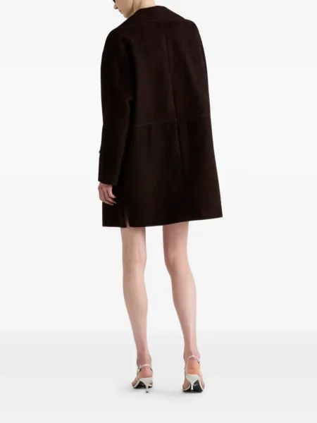 Płaszcz Prada zamszowy brązowy