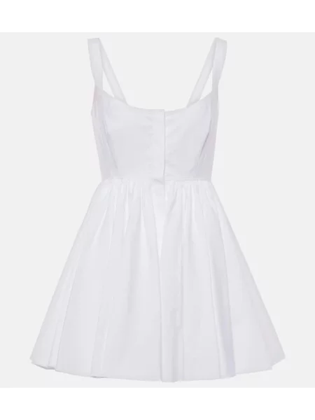 Sukienka Alaïa popelinowa garniturowa biała