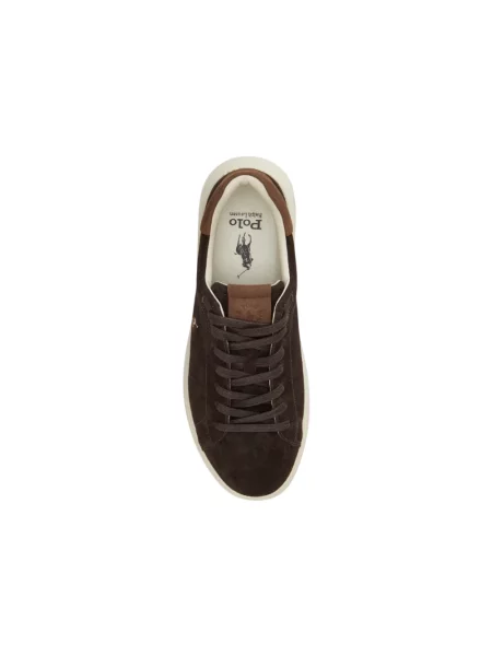 Sneakersy Polo Ralph Lauren skórzane brązowe
