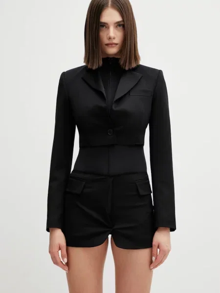 VETEMENTS sacou cu lână Deconstructed