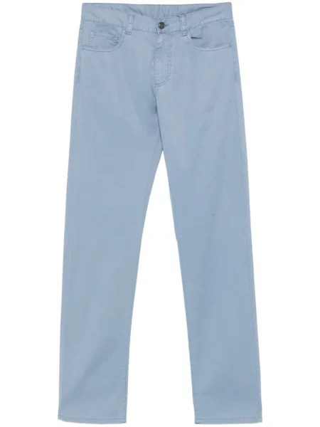 Pantaloni Canali din țesătură twill albastru