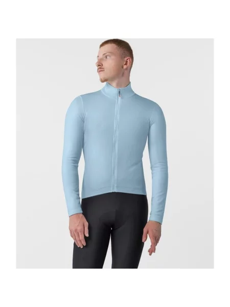 Koszulka rowerowa damska Castelli Competizione Thermal z długim rękawem błękitny S niebieska