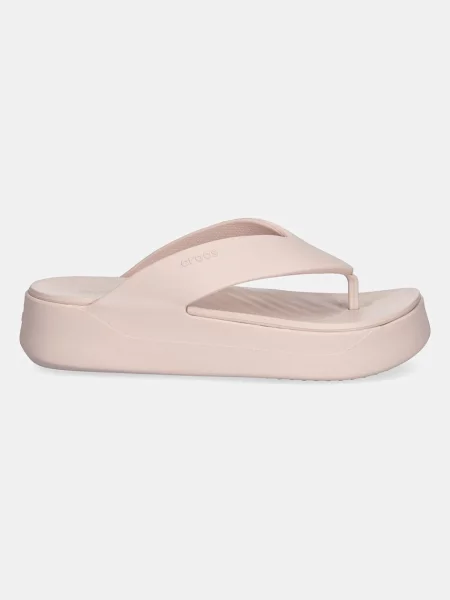 Crocs japonki Getaway Platform Flip na platformie beżowy