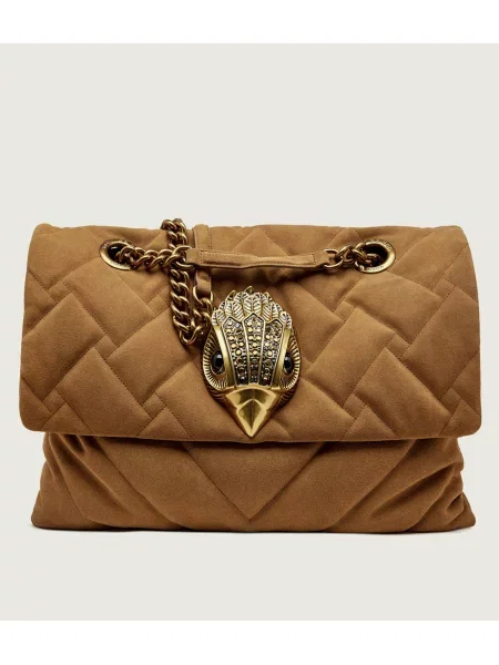 Kurt Geiger Geantă shopper Macro Kensington | piele întoarsă maro