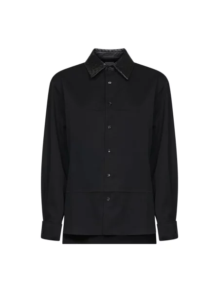 Koszula Bottega Veneta wełniana czarna