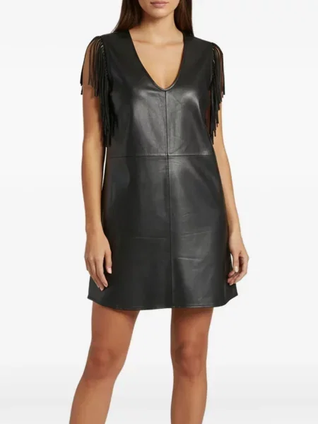 Rochie mini Zadig&voltaire din piele negru