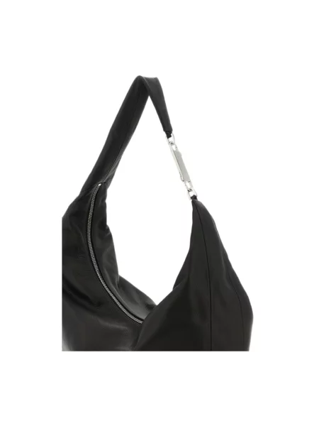Torebka Rick Owens skórzana czarna