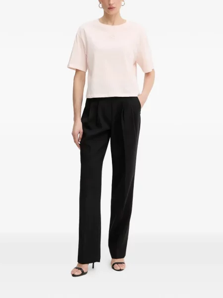 Tricou Armani Exchange cu broderie roz