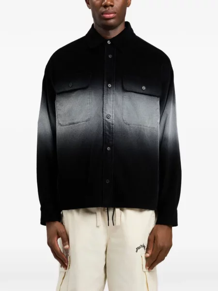 Geacă cămașă Palm Angels cu gradient negru