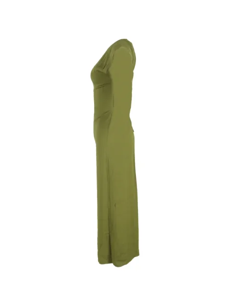 Rochie maxi Christopher Esber cu spatele deschis de costum verde