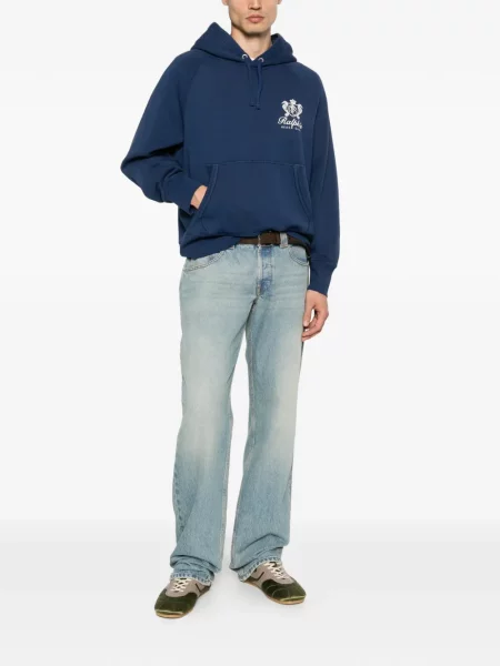 Sneakerși Polo Ralph Lauren cu autograf cu glugă albastru