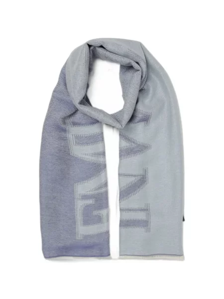 Fular Emporio Armani cu autograf albastru