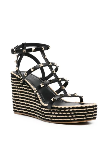 Espadrile Valentino Garavani s punim potplatom crna
