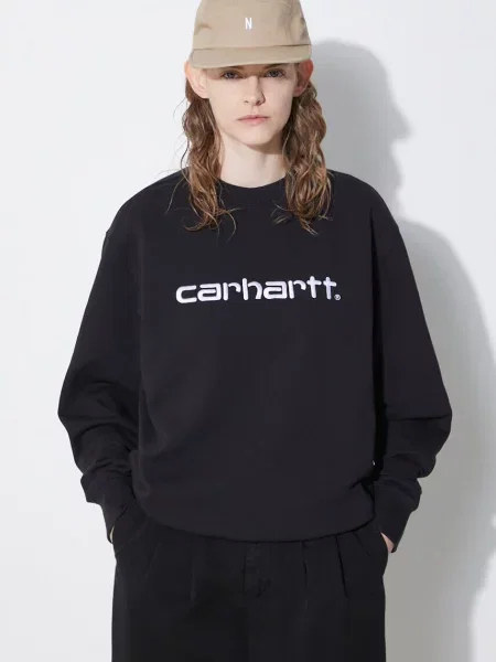 Carhartt WIP W Carhartt Sweat Black Mężczyźni Bluzy i bluzy z kapturem Carhartt WIP Size: M czarny